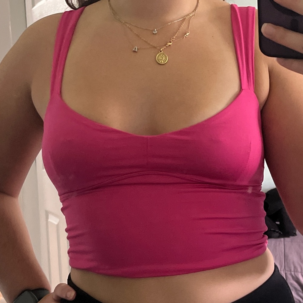 Forever 21 Vibrant Pink Crop Top
